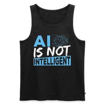 Cerveau Numérique Robot AI Artificiel Général - Débardeur bio Premium Homme - noir - Devant - Michal (187cm)