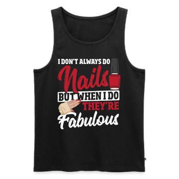 Nail Technician Acryl Nails Nail Salon - Men's Premium Organic Tank Top - black - Front - Michal (187cm)