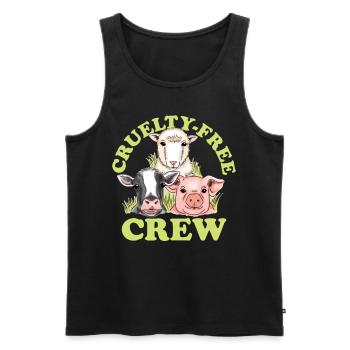 Cruelty Free Crew Veganism Animal Lover - Männer Premium Bio Tank Top - Schwarz - Vorne - Michal (187cm)