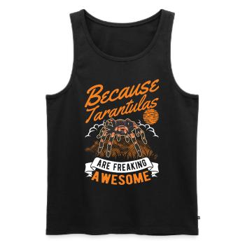 Because Tarantulas are freaking awesome Tarantel - Männer Premium Bio Tank Top - Schwarz - Vorne - Michal (187cm)