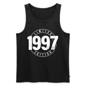 Édition limitée 1997 Année de naissance Urban Birthday - Débardeur bio Premium Homme - noir - Devant - Michal (187cm)