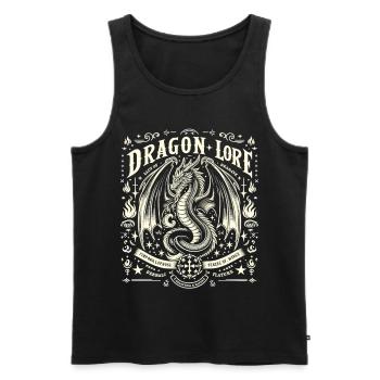 Mythical Fire Dragon - Men's Premium Organic Tank Top - black - Front - AI Model Male 178 light (178cm)