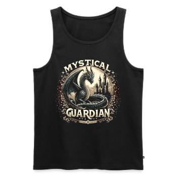 Dragon Guardian of the Knight's Castle - Men's Premium Organic Tank Top - black - Front - AI Model Male 178 light (178cm)