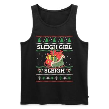 Sleigh Girl Sleigh Funny Ugly Christmas für Frauen - Männer Premium Bio Tank Top - Schwarz - Vorne - AI Model Male 178 light (178cm)