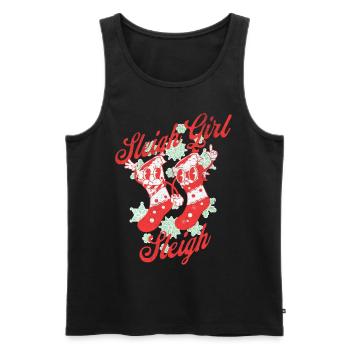 Sleigh Girl Sleigh Funny Ugly Christmas für Frauen - Männer Premium Bio Tank Top - Schwarz - Vorne - AI Model Male 178 light (178cm)