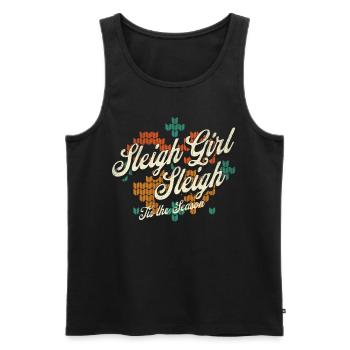 Sleigh Girl Sleigh Funny Ugly Christmas für Frauen - Männer Premium Bio Tank Top - Schwarz - Vorne - AI Model Male 178 light (178cm)