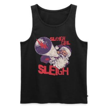 Sleigh Girl Sleigh Funny Ugly Christmas für Frauen - Männer Premium Bio Tank Top - Schwarz - Vorne - AI Model Male 178 light (178cm)