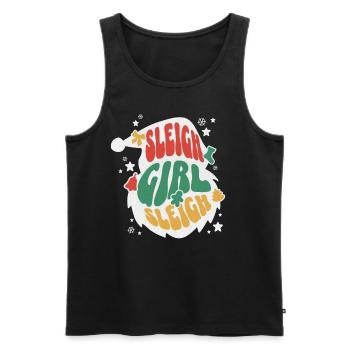 Sleigh Girl Sleigh Funny Ugly Christmas für Frauen - Männer Premium Bio Tank Top - Schwarz - Vorne - AI Model Male 178 light (178cm)