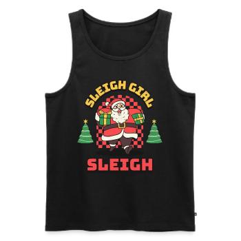 Sleigh Girl Sleigh Funny Ugly Christmas für Frauen - Männer Premium Bio Tank Top - Schwarz - Vorne - AI Model Male 178 light (178cm)