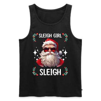 Sleigh Girl Sleigh Funny Ugly Christmas für Frauen - Männer Premium Bio Tank Top - Schwarz - Vorne - AI Model Male 178 light (178cm)