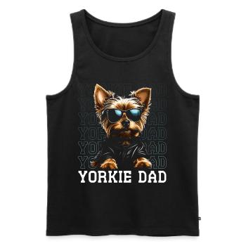 Yorkie Dad - Männer Premium Bio Tank Top - Schwarz - Vorne - AI Model Male 178 light (178cm)