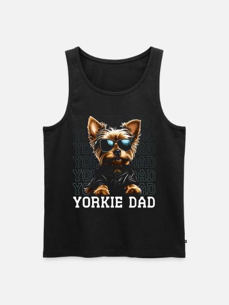 Yorkie Dad - Männer Premium Bio Tank Top - Schwarz