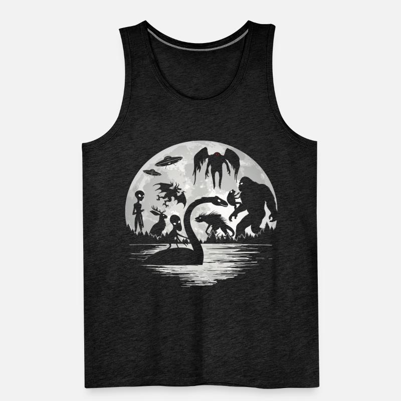 Bigfoot Mothman Jersey Devil Alien Cryptids Männer Premium Bio Tank Top