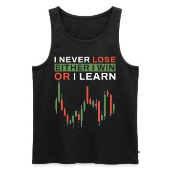 Stock Market Day Trading - Men's Premium Organic Tank Top - black - Front - AI Model Male 178 light (178cm)