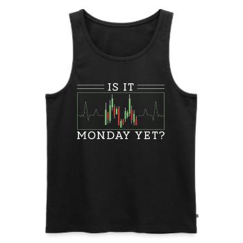 Is it Monday Yet - Men's Premium Organic Tank Top - black - Front - Michal (187cm)