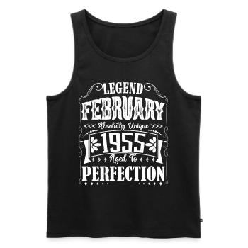 February 1955. February 1955 Birthday Gift. - Men's Premium Organic Tank Top - black - Front - Michal (187cm)