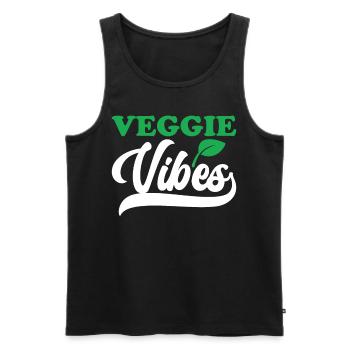 Veggie Vibes Veganism Vegetarian Vegan Lover - Männer Premium Bio Tank Top - Schwarz - Vorne - Michal (187cm)
