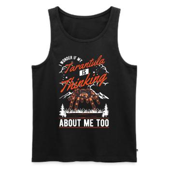Tarantula Spider Tarantula - Men's Premium Organic Tank Top - black - Front - Michal (187cm)