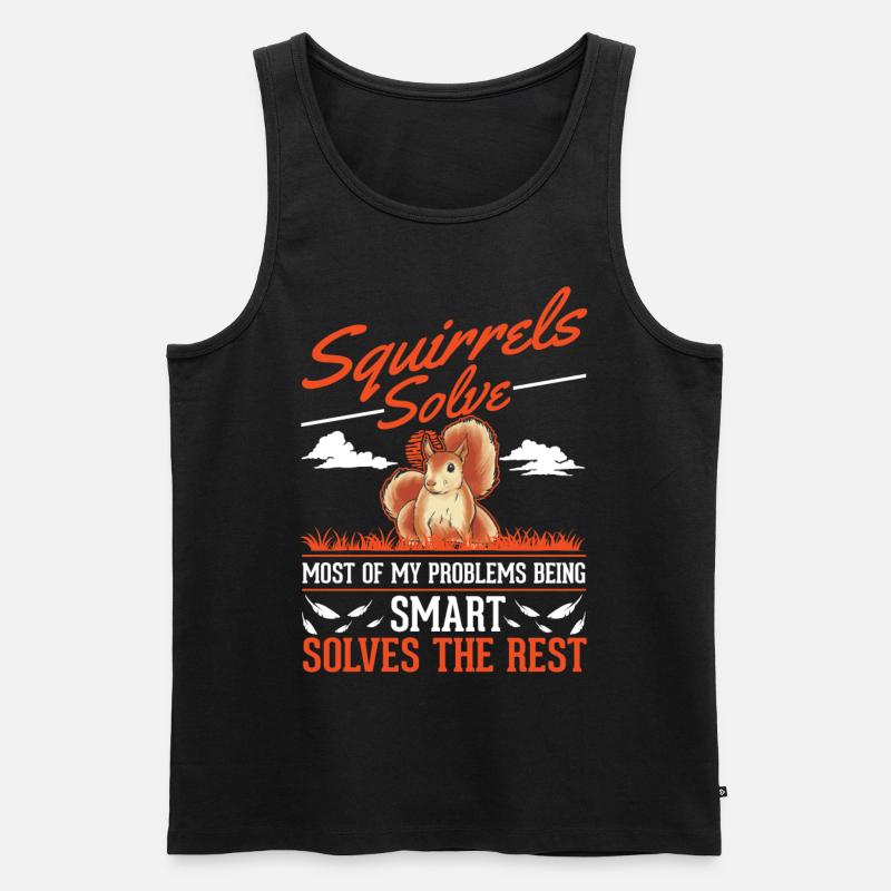 Eichhörnchen Geschenk Grauhörnchen Squirrel - Männer Premium Bio Tank Top - Schwarz