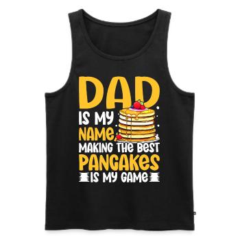Pancake Maker - Men's Premium Organic Tank Top - black - Front - Michal (187cm)