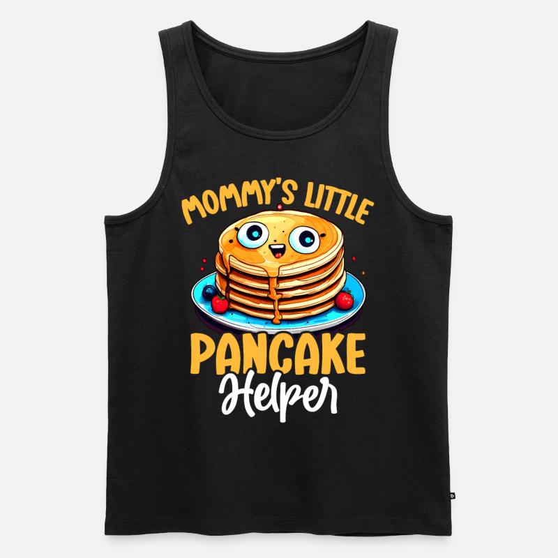 Lustiger Pfannkuchenbäcker Kinder - Männer Premium Bio Tank Top - Schwarz