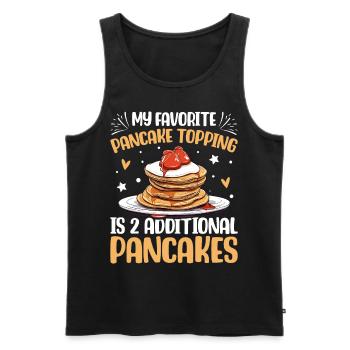 Funny Pancake Maker - Men's Premium Organic Tank Top - black - Front - Michal (187cm)