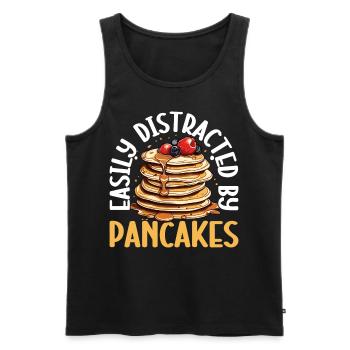 Funny Pancake Maker - Men's Premium Organic Tank Top - black - Front - Michal (187cm)
