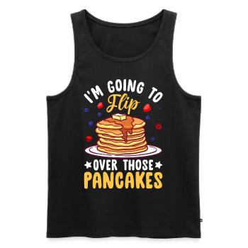 Funny Pancake Maker - Men's Premium Organic Tank Top - black - Front - Michal (187cm)