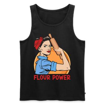 Funny Pancake Maker - Men's Premium Organic Tank Top - black - Front - Michal (187cm)