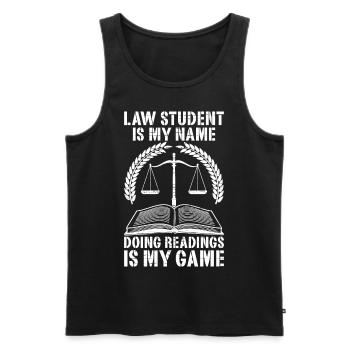 Funny Law School Future Lawyer - Men's Premium Organic Tank Top - black - Front - Michal (187cm)