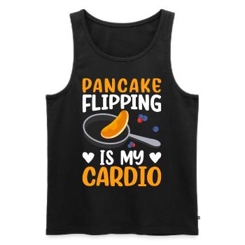 Funny Pancake Maker - Men's Premium Organic Tank Top - black - Front - AI Model Male 178 light (178cm)