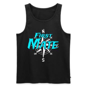 First Mate Boots Crew Skipper Sailor Captain - Men's Premium Organic Tank Top - black - Front - AI Model Male 178 light (178cm)