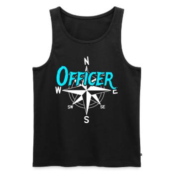 Officer, Boots, Crew, Skipper, Sailor, Captain - Men's Premium Organic Tank Top - black - Front - AI Model Male 178 light (178cm)