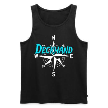 Deckhand Boat Crew Skipper Sailor Crew Captain - Men's Premium Organic Tank Top - black - Front - AI Model Male 178 light (178cm)