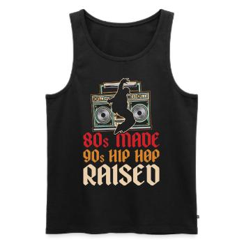 Hiphop Tanz Tänzer Breakdance - Männer Premium Bio Tank Top - Schwarz - Vorne - AI Model Male 178 light (178cm)
