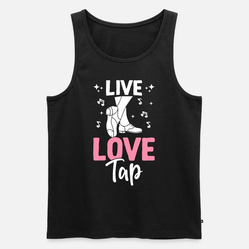 Tanz Stepptänzer - Männer Premium Bio Tank Top - Schwarz
