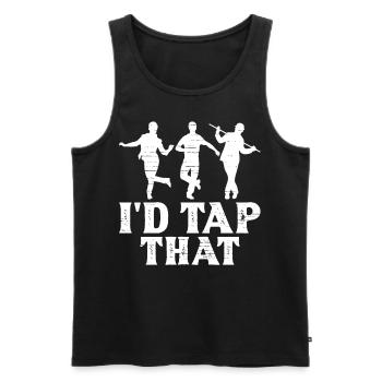 Funny Tap Dance Tap Dancer - Men's Premium Organic Tank Top - black - Front - Michal (187cm)