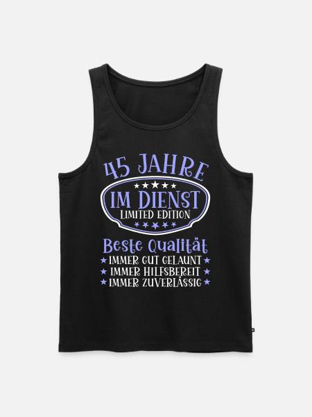 45 Jahre im Dienst 45 Jähriges Dienstjubiläum - Männer Premium Bio Tank Top - Schwarz