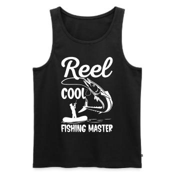 Reel Cool Fishing Master Cool Fisherman Fishing - Männer Premium Bio Tank Top - Schwarz - Vorne - Michal (187cm)