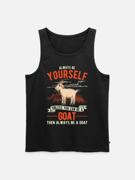 Ziegen Geschenk Ziegenwirt Ziege - Männer Premium Bio Tank Top - Schwarz