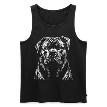 Cane Corso Italiano - Men's Premium Organic Tank Top - black - Front - Michal (187cm)