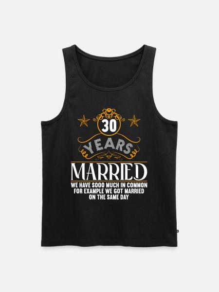Vi har meget til fælles 30 års bryllupsdag - Herre Premium økologisk tanktop - sort