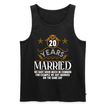 We have a lot in common 20th wedding anniversary - Men's Premium Organic Tank Top - black - Front - Michal (187cm)