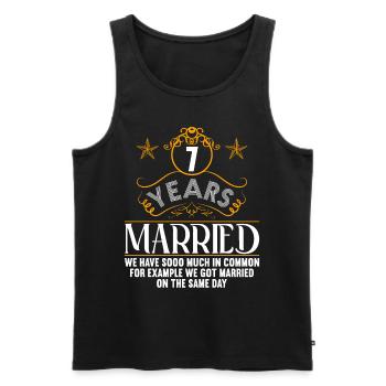We have a lot in common 7th wedding anniversary - Men's Premium Organic Tank Top - black - Front - Michal (187cm)