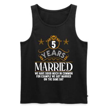 We have a lot in common 5th wedding anniversary - Men's Premium Organic Tank Top - black - Front - Michal (187cm)