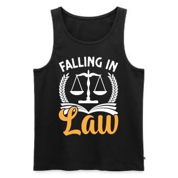 Funny Law Student Law School Future Juris - Men's Premium Organic Tank Top - black - Front - Michal (187cm)