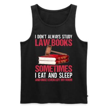 Funny law student law school - Men's Premium Organic Tank Top - black - Front - Michal (187cm)