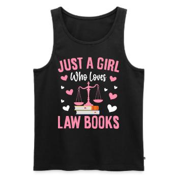 Law Student Law Degree - Men's Premium Organic Tank Top - black - Front - AI Model Male 178 light (178cm)