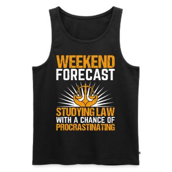 Funny law student law school - Men's Premium Organic Tank Top - black - Front - Michal (187cm)