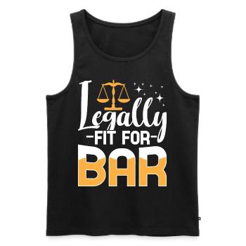 Jurastudent Jurastudium Zukünftiger Jurist - Männer Premium Bio Tank Top - Schwarz - Vorne - Michal (187cm)